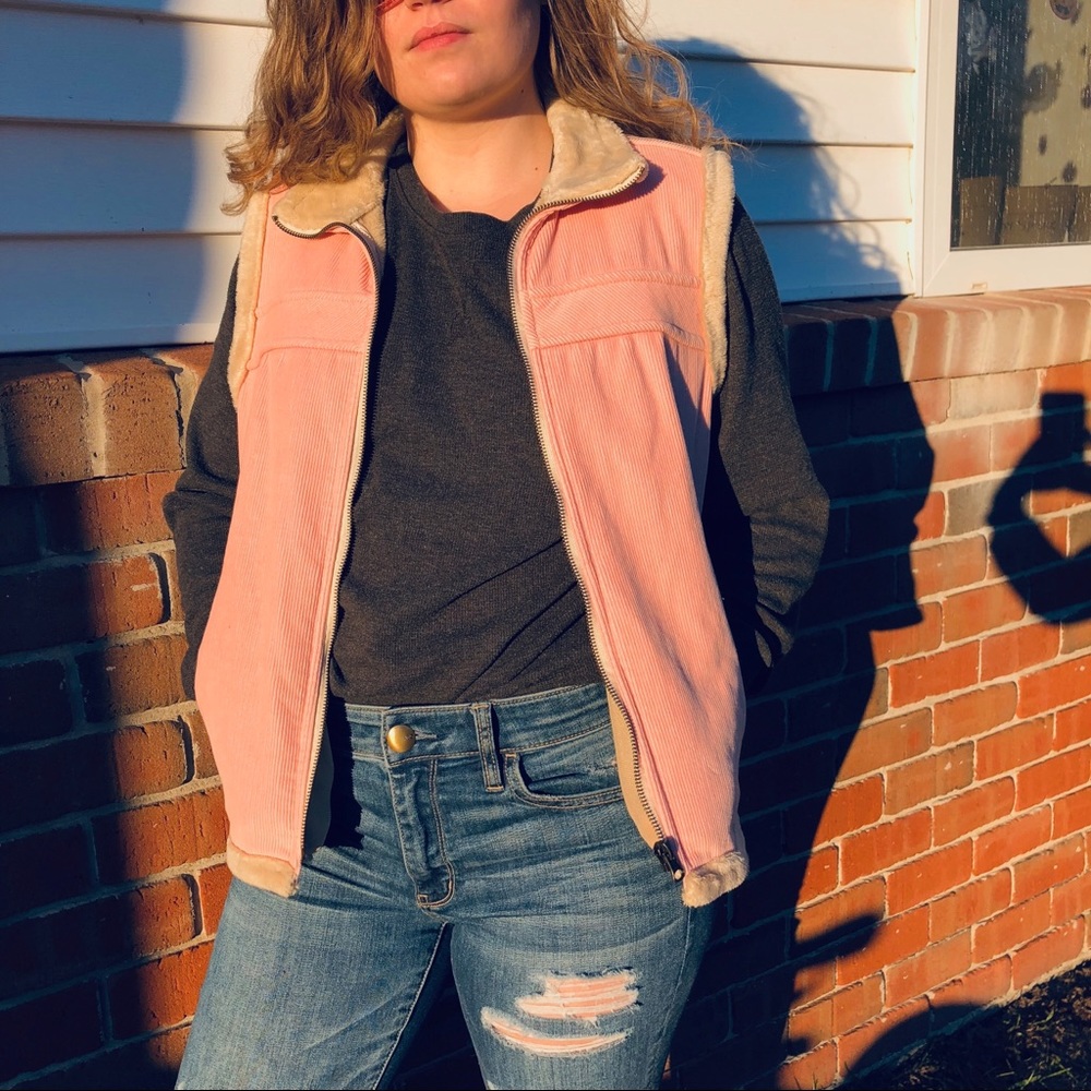 Pink Corduroy Vest